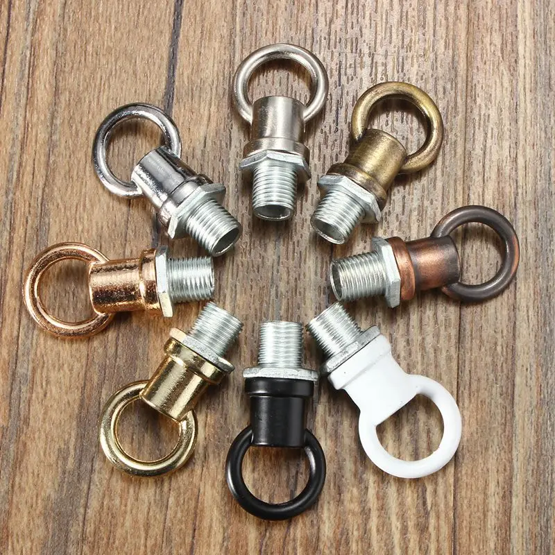 10pcs/lot 10mm Thread M10 Vintage Metal Ceiling Rose Light Base Chandelier Hook Light Adapter Fitting Close Smooth Style