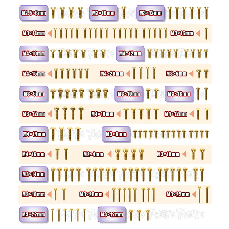 

Original T works GSS-EB482.1 Gold Plated Steel Screw Set 153pcs. ( For TEKNO EB48 2.1 )ssional Rc part