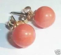 8-20mm LOVELY PAIR Pink CORAL EARRING