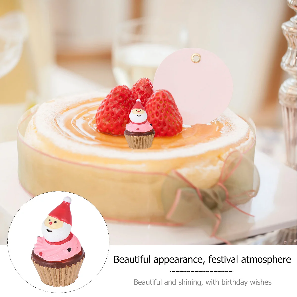 

2pcs Resin Cake Adornments Cute Cupcake Sculpture Desktop Decor Sweet Room Ornament Cake Shaped Cupcake Ornament Resin