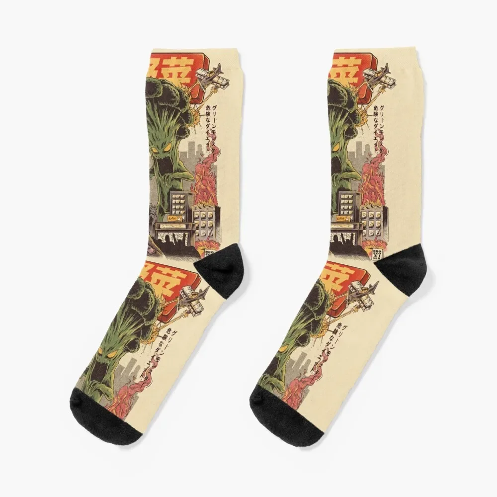 

THE BROCCOZILLA Socks cotton anti-slip Socks Men's Women's