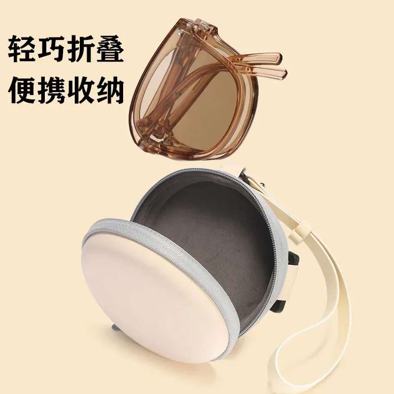 Folding Sunglasses Portable Ultra Light Sun Glasses for Women with Glasses Case UV Protection Sunglasses for Both Men and Women