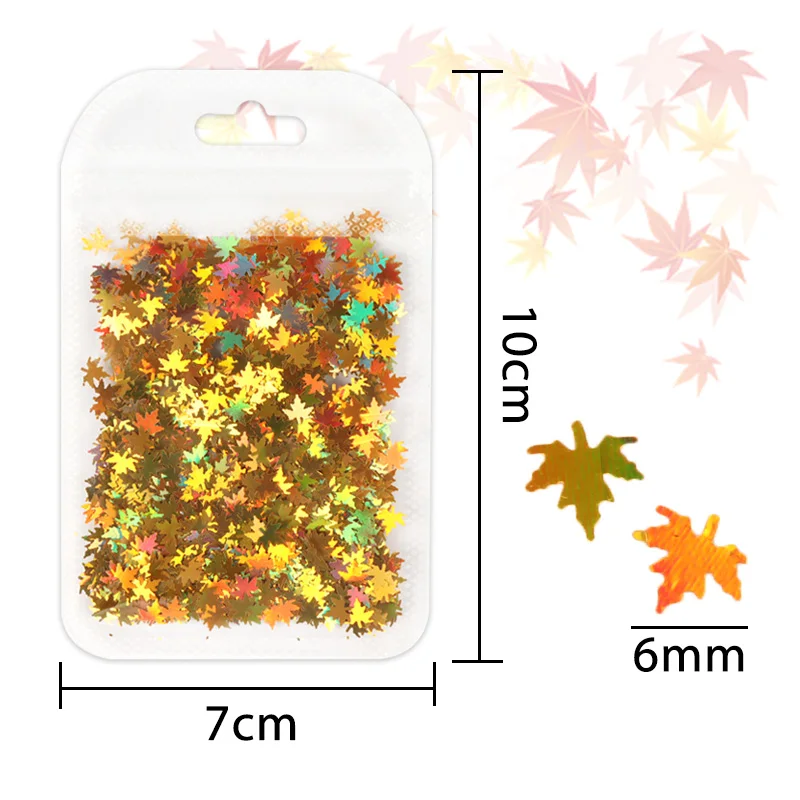 Paillettes pour ongles, feuilles dorées, accessoires de manucure, Design ultra-fin, 3D, flocons, décoration, automne