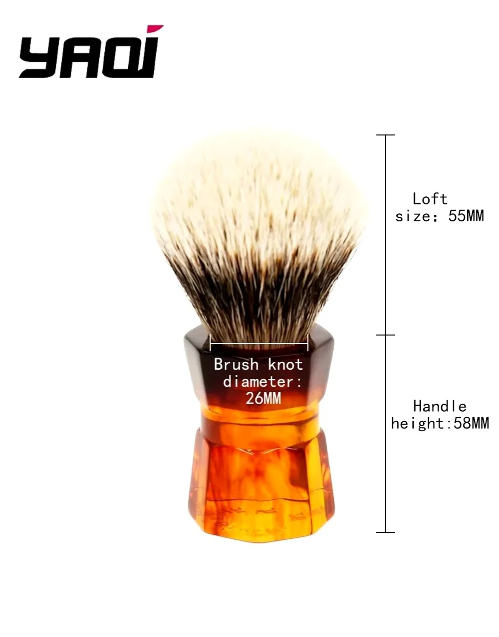 YAQI Moka Express Wet Shave Tools Two Band Hair Men Shaving Products Men's Beard Shaving Brush Mens Grooming Tools Mens Gift