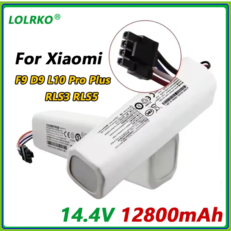 Original 14V 12800mAh P2008-4S2P-MMBK Replacement Battery For Dreame F9 D9 L10 Pro Plus RLS3 RLS5 RLS5L RLS5D Accessories Parts