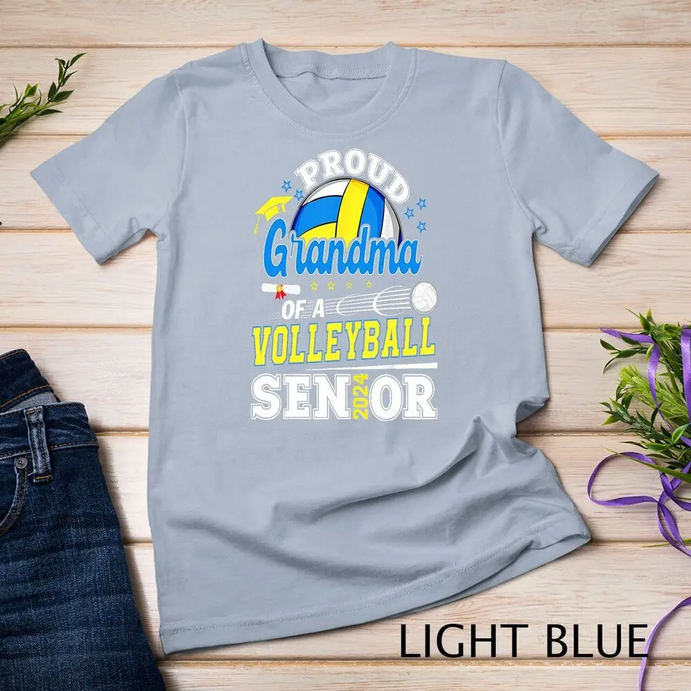 Unisex avó orgulhosa de uma camiseta de voleibol, graduação sênior camiseta, 2024