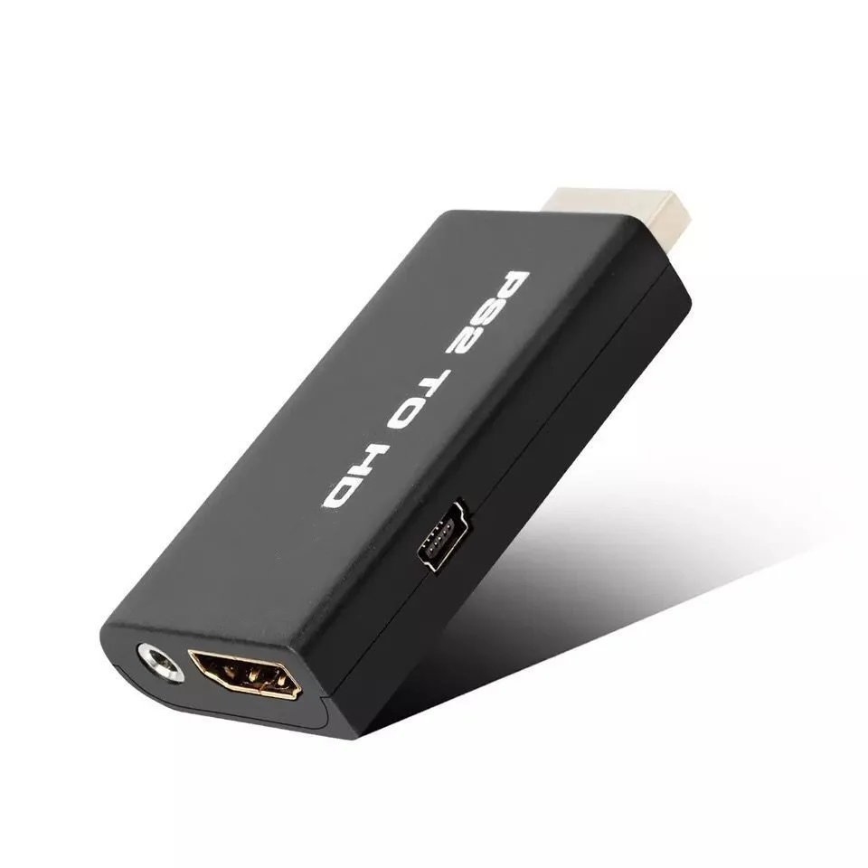 Konwerter audio-wideo zgodny z PS2 na HDMI Pełny adapter 1080P 480i/480p/576i z wyjściem audio 3,5 mm dla wszystkich trybów wyświetlania PS2