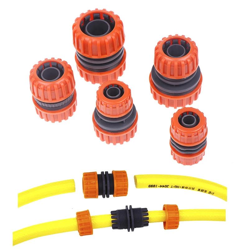 Garden Watering Hose Plastic Quick Connector 1/2" 3/4'' 1'' Double Male Coupling Joint Adapter Extender Set For Pipe