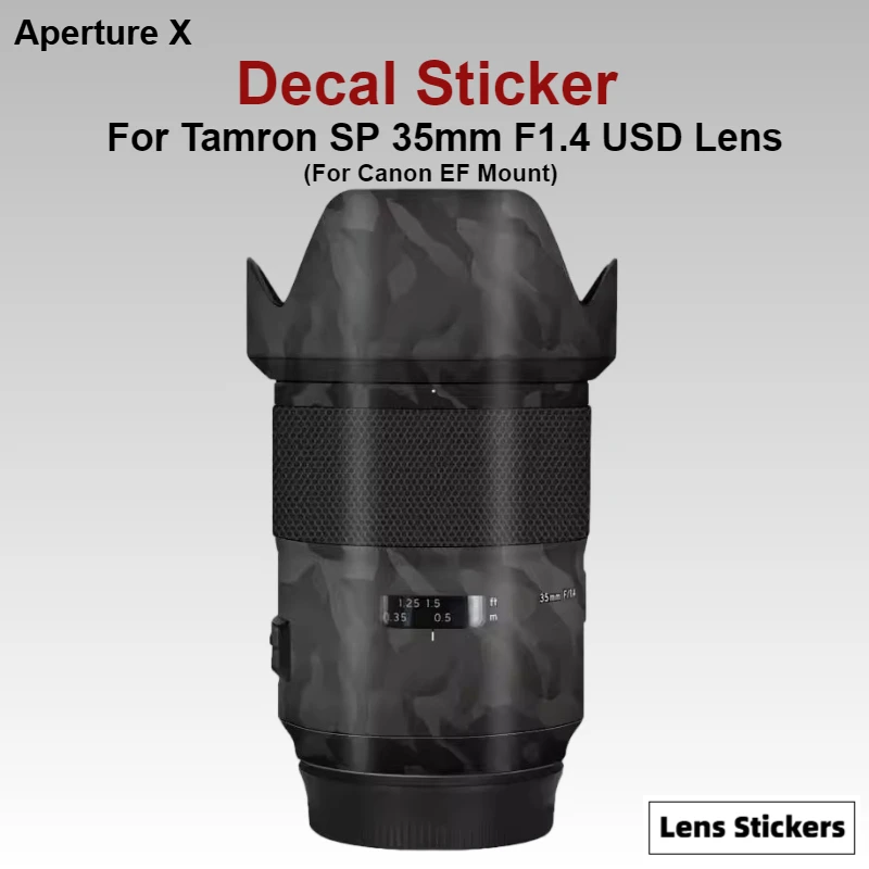 

Защитная пленка-наклейка для объектива Tamron SP 35mm F1.4 USD (для крепления Canon EF) с антицарапинным покрытием, защитная пленка для корпуса, декоративная наклейка-скин