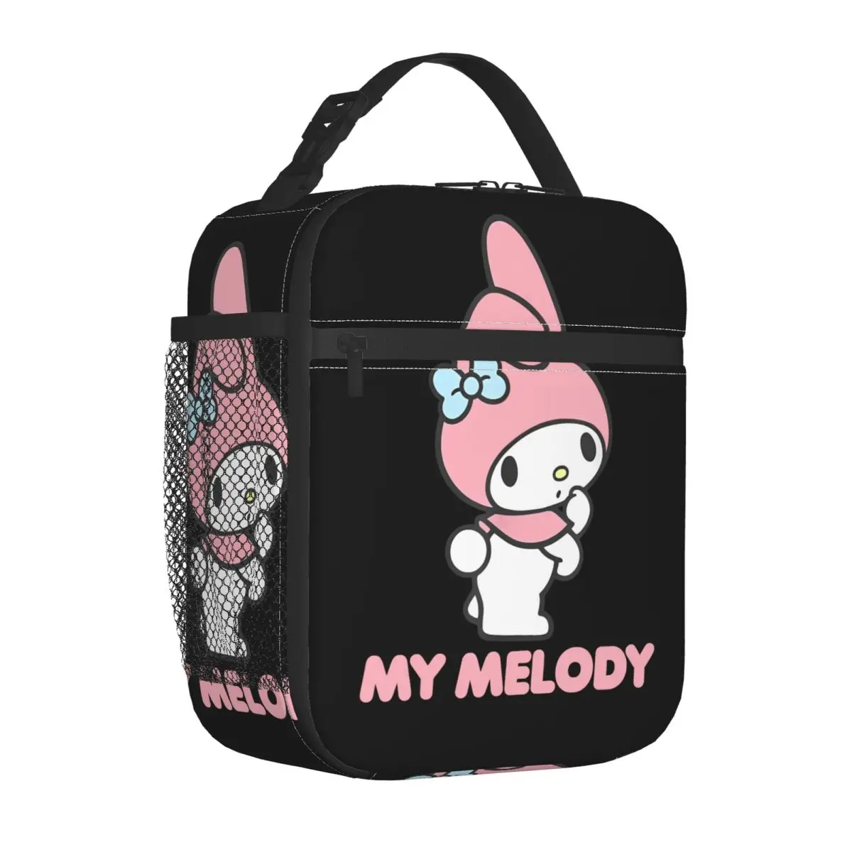

My Melody Cartoon Insulated Lunch Bags Cooler Bag Reusable Lunch Container Large Tote Lunch Box Men Women Beach Picnic