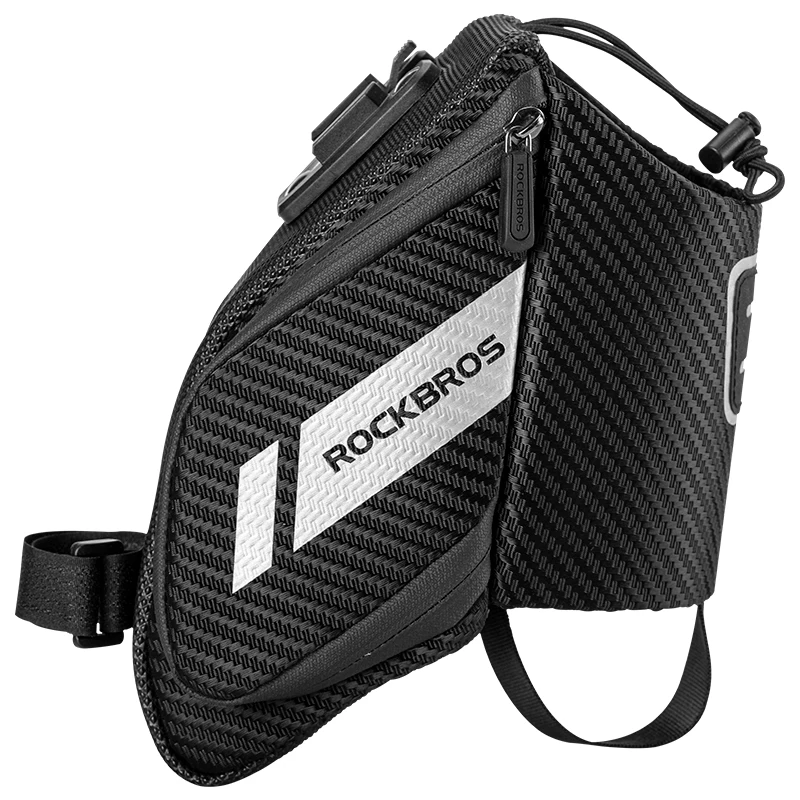 ROCKBROS Bicycle Bag 1L With Water Bottle Bike Tail Bag Waterproof Reflective MTB Road Saddle Seat Rear Bags Cycling Accessories