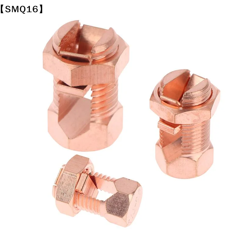 New TJ Series T/J-10/16/25/35 T/J-50-70 Split Bolt Connector Sturdy Durable Copper Bolt Clamp Split Bolt【SMQ】