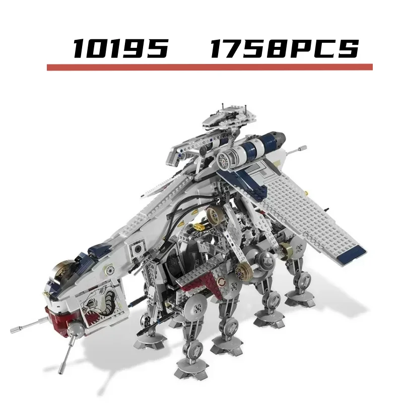 Brinquedos quentes 1758 peças compatíveis com 10195 república airdrop barco blocos de construção 10195 transporte tijolo brinquedos presentes das crianças
