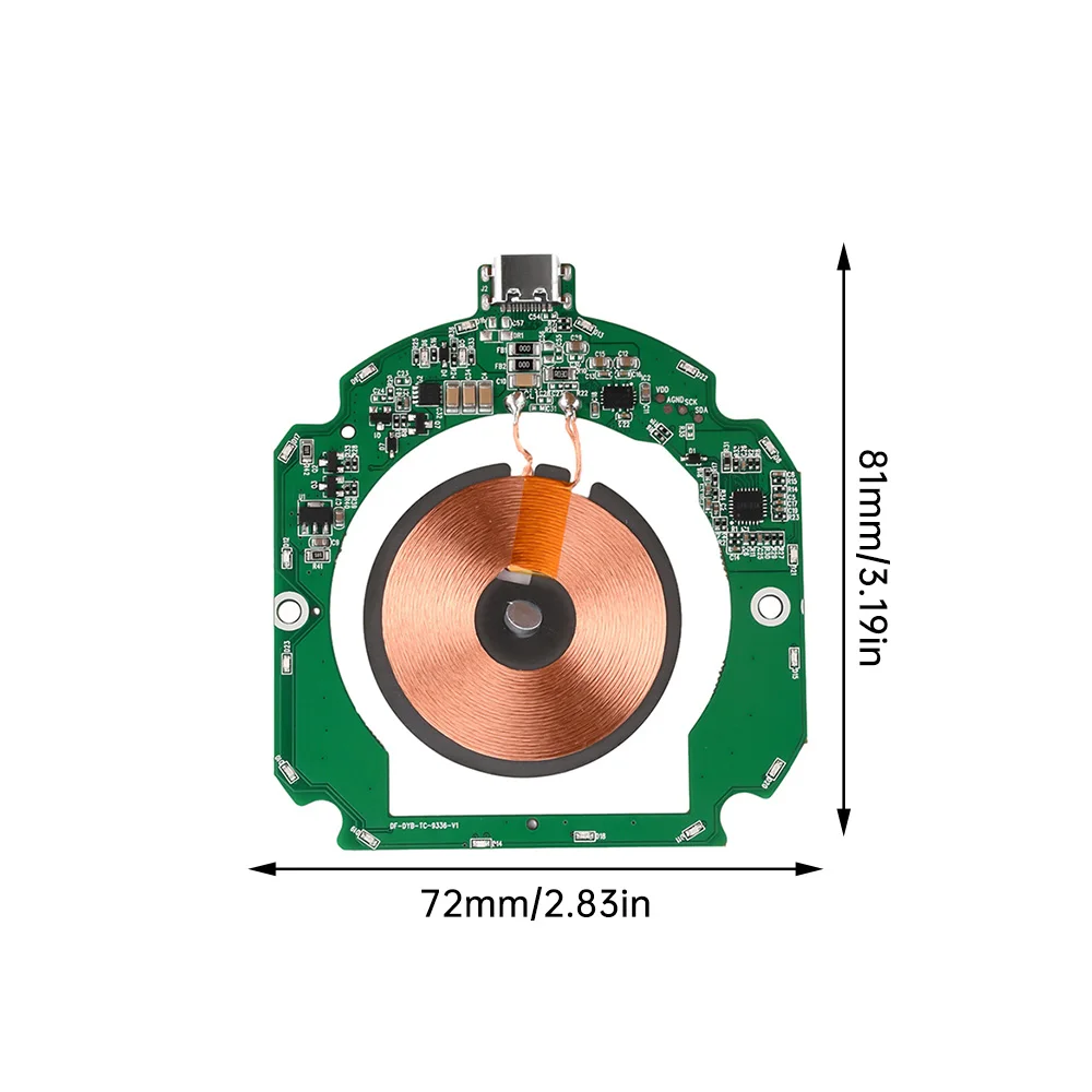 15W High-power Wireless Charging ransmitter Module PCBA Car Smart Wireless Charging for Cell Phone Headser Watch