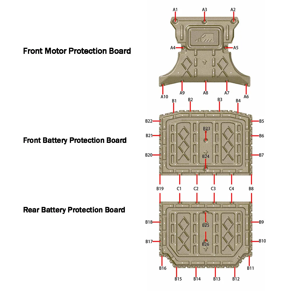 ل GAC AION V 2024 650 كجم هيكل المحرك لوحة حماية البطارية لوحة واقية خزان الوقود لوحة واقية الهيكل الحرس #6
