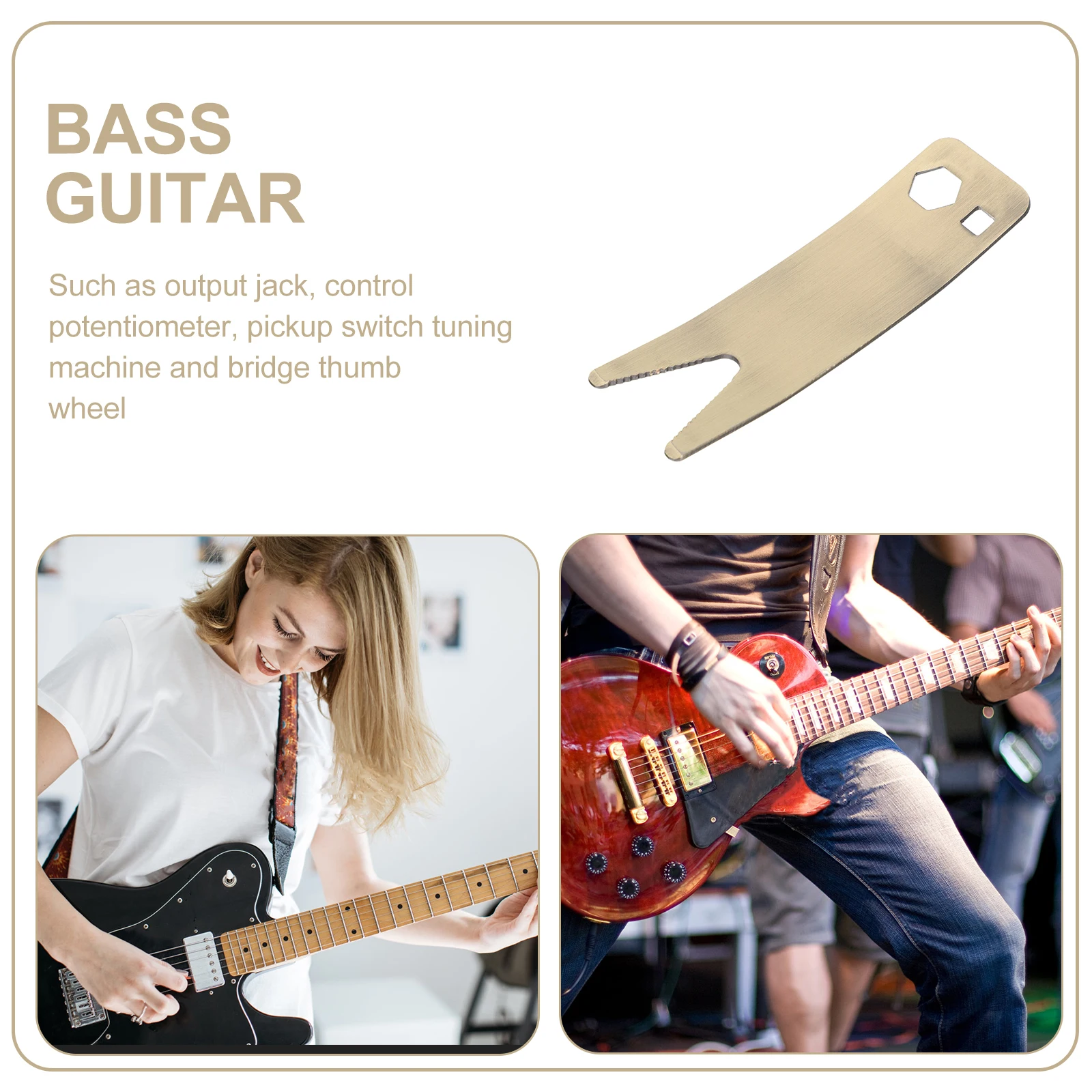 

String Reel Tool Wrench Bass Guitar Accessory Multifunction Stainless Steel Maintenance Tools Repair for Multispanner