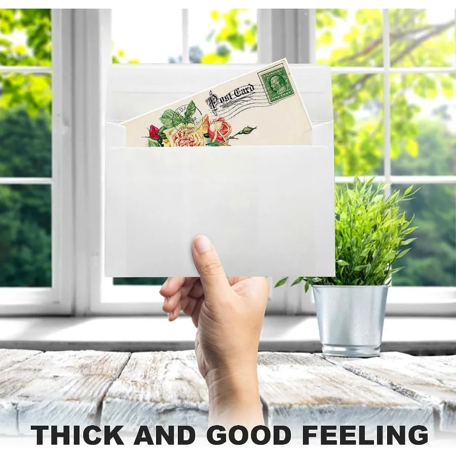 50 confezioni buste 4x6 buste autosigillanti per matrimoni, inviti, biglietti d'auguri, ideali per pianificatori di eventi, artigiani fai da te e Pa