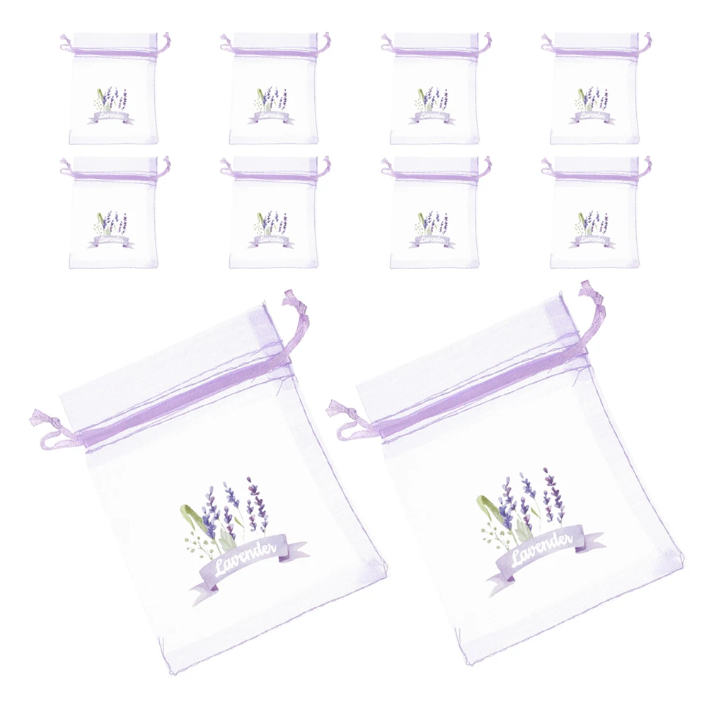 

10pcs Lavender Bags Empty Drawstring Mesh Storage Gauze Case for Flowers Cedar Sachet Bags Jewelry Gifts Packaging