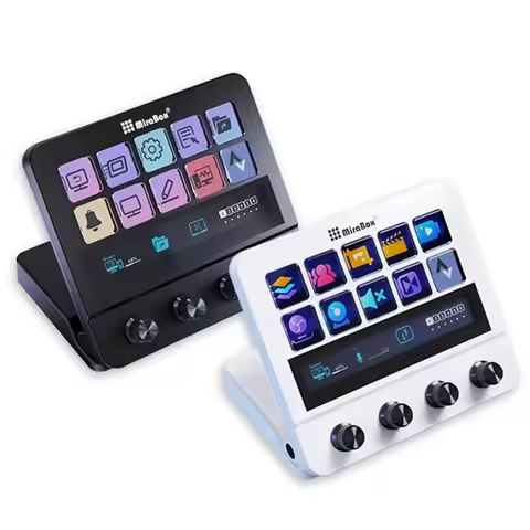 Mirabox N4 StreamDeck With Knob LCD Stream Deck Button Live Content Creation Controller Mini Keypad Custom Stream Dock Gift