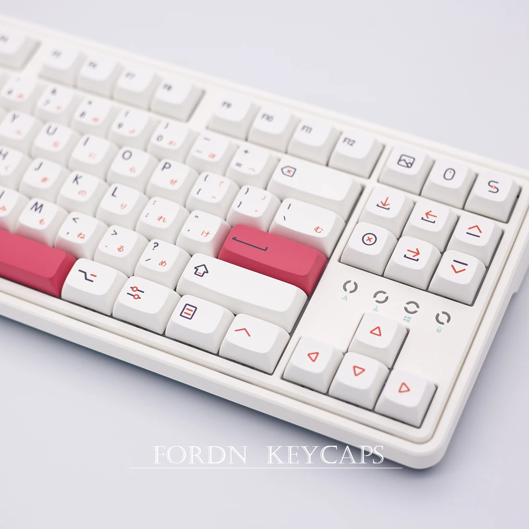 Fendai-teclas personalizadas para teclado mecánico, accesorio de 118 teclas, perfil XDA, PBT, japonés, bonito