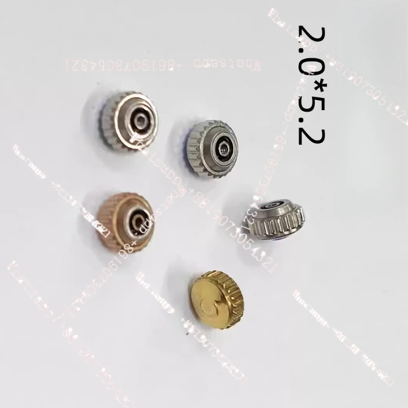 Watch accessories, Butterfly handle head, all-steel handle, Butterfly series 2.0 * 5.2mm time adjustment button