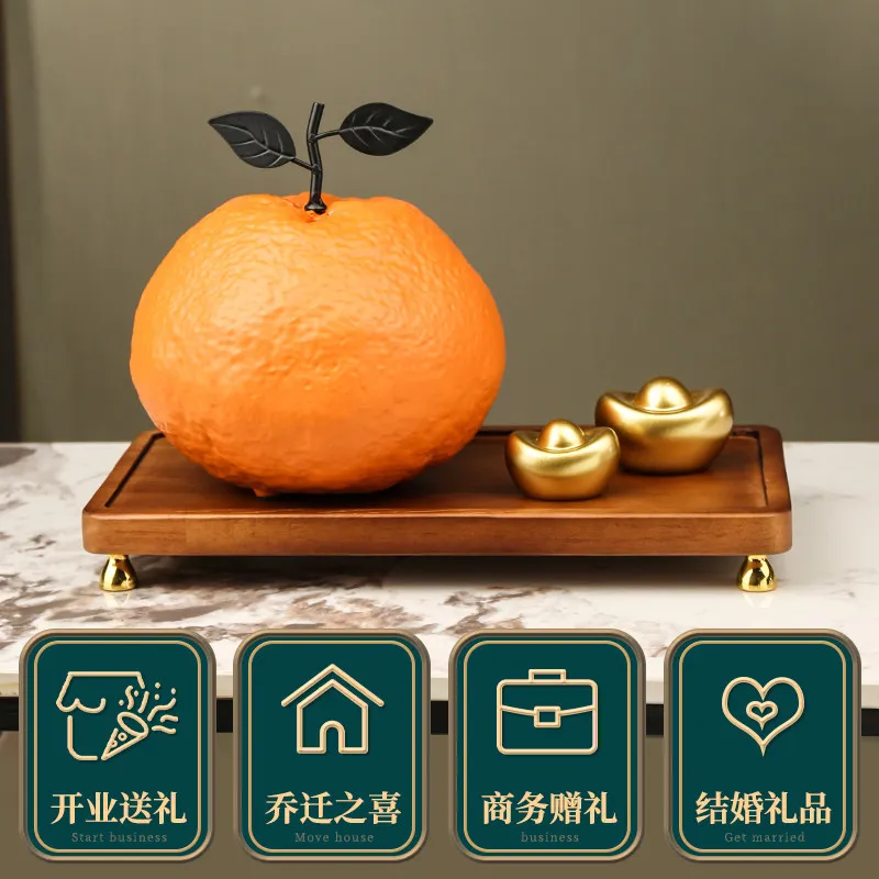 Orange good luck living room TV cabinet office desktop decoration housewarming opening front desk ornament gift