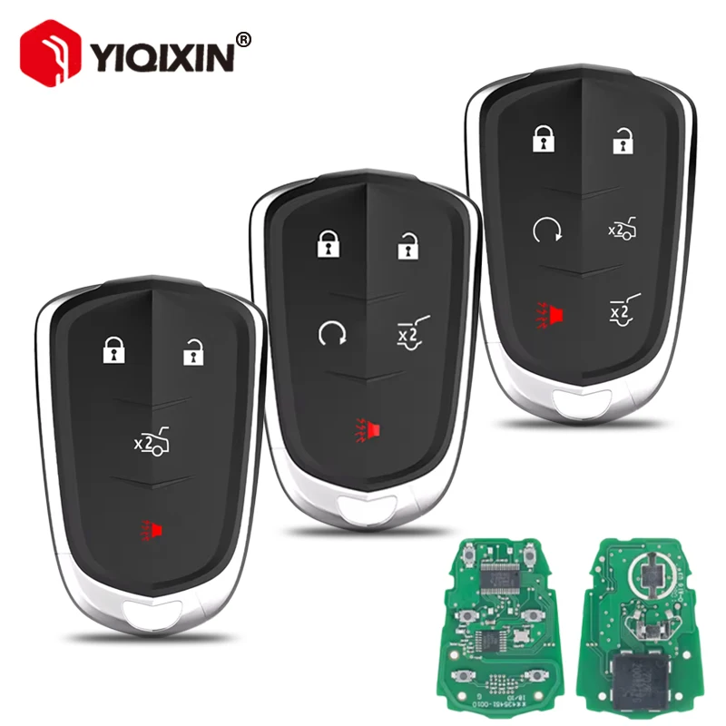 

YIQIXIN 315/433 МГц автомобильный ключ дистанционного управления для Cadillac Escalade SRX XTS ESV ATS CTS CT6 2015 2016 ID46 PCF7937E чип без вырезанного лезвия