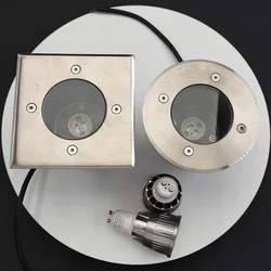 GU10 Underground Lamp Bases IP65 Waterproof LED Buried Light Garden Path Step Landscape Lighting AC220V Outdoor Bulb Holder