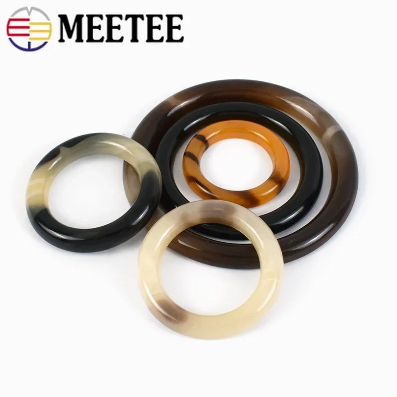 10Pcs 20-50mm O Ring Buckles for Coat Scarf T-shirt Resin Belt Buckle Decorative Clasp Buttons DIY Clothing Sewing Accessories