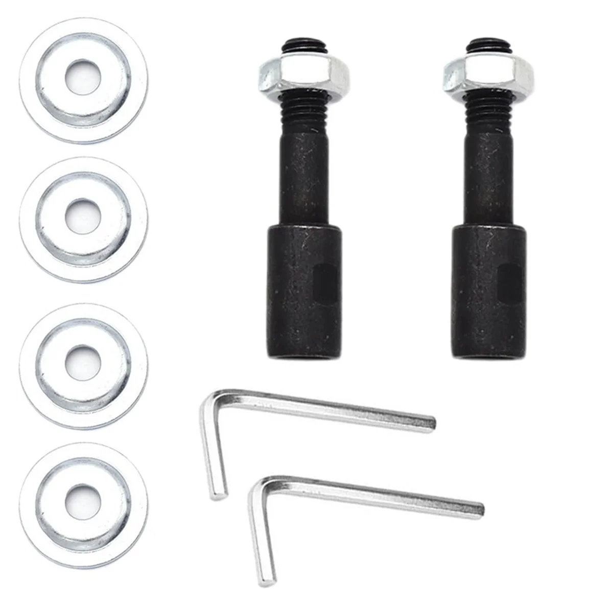 Extensor de eixo de 2 pacotes aaa87, eixo de extensão de moedor de bancada, adaptador de eixo de motor de 8 mm a 10 mm, kit de suporte de eixo rosqueado