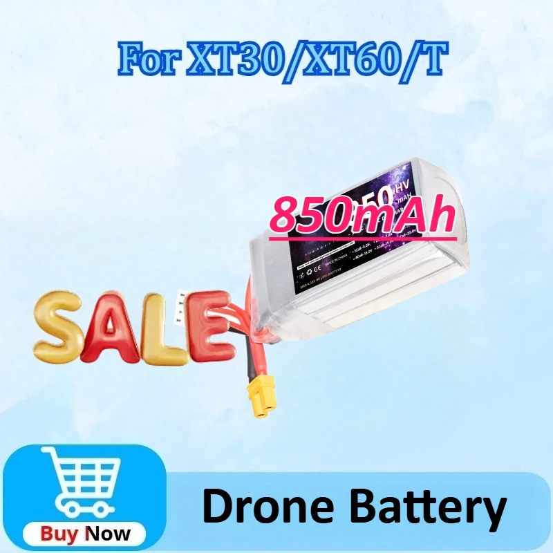 

New 100C 11.4V 3S Lipo Battery 850mAh with XT60/XT30/T Plug for RC FPV Airplane Quadcopter Helicopter Drone Parts 3S Battery