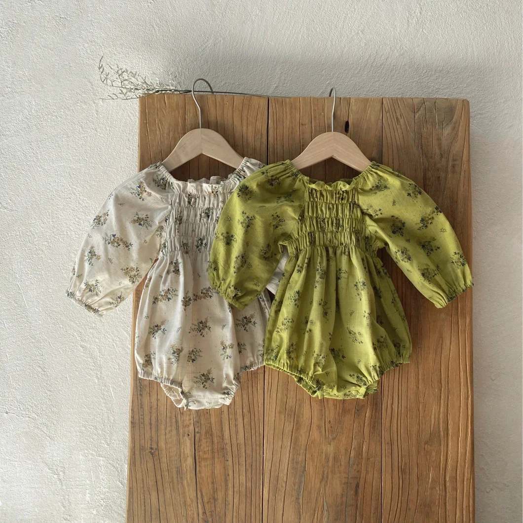 

2025 Autumn New Baby Girl Long Sleeve Floral Bodysuit Infant Cotton Jumpsuit Girls Sweet Bodysuit Newborn Toddler Clothes 0-24M