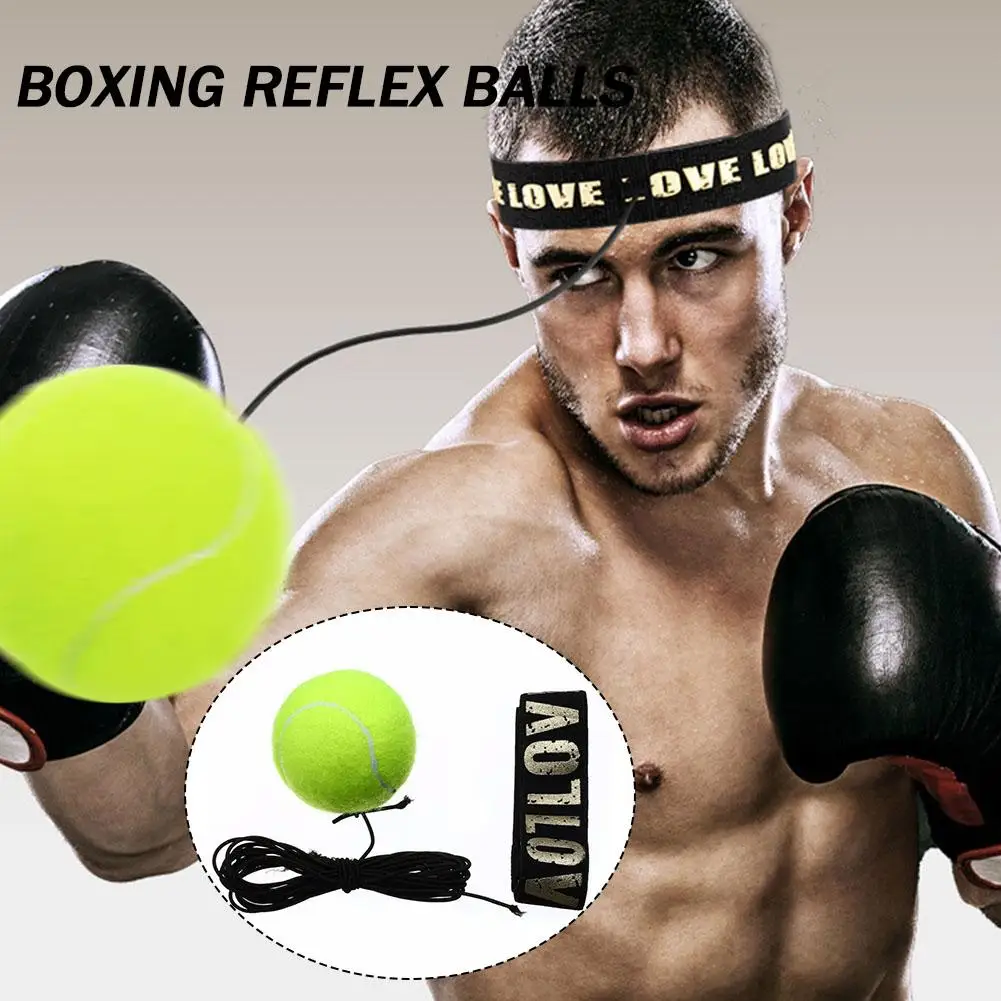 Boxing Ball Band -mounted Boxing Speed Equipment Training Ball Sanda With Bungee Cord Combat F6e3