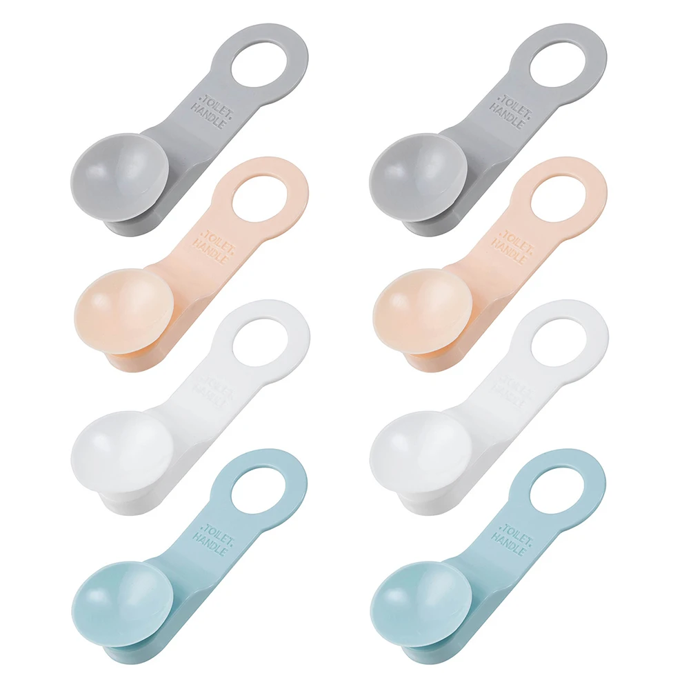 

4 Pairs Toilet Lid Lifter Seat Holder Lifting Handle Accessory Cover Silica Gel Lifters for Hygiene Opener