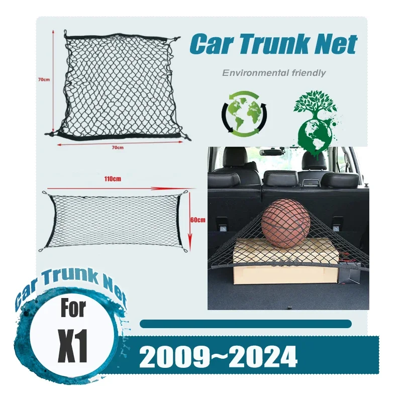 

For BMW X1 iX1 U11 E84 F48 2022 2024-2009 2010 2020 2021 2023 Car Trunk Net Nylon Cargo Mesh Net Luggage Elastic Car Accessorie