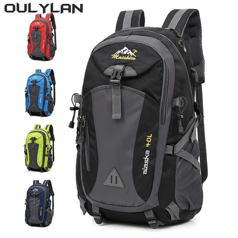 Men Women Hiking Supplies 40L Water Resistant Travel Backpack Camping Hiking Laptop Daypack Trekking Climbing Back Bags