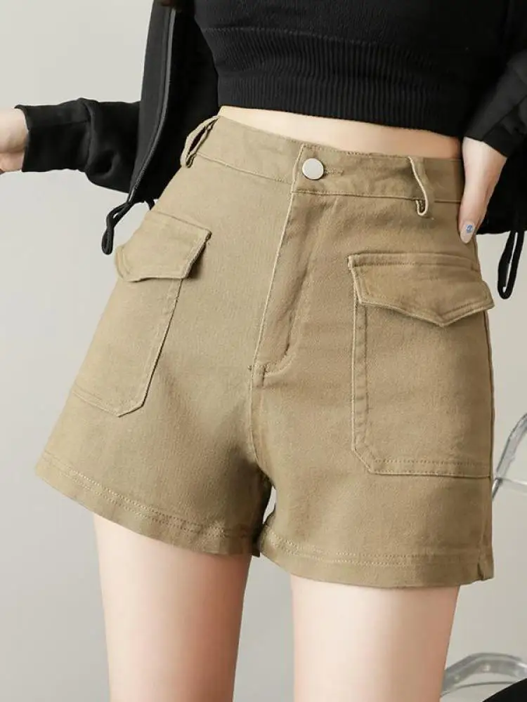 

Korean Fashion Women Solid Denim Sexy Club Versatile Mini Shorts Summer High Waist Slim Jean Short Pants Simplicity Streetwear