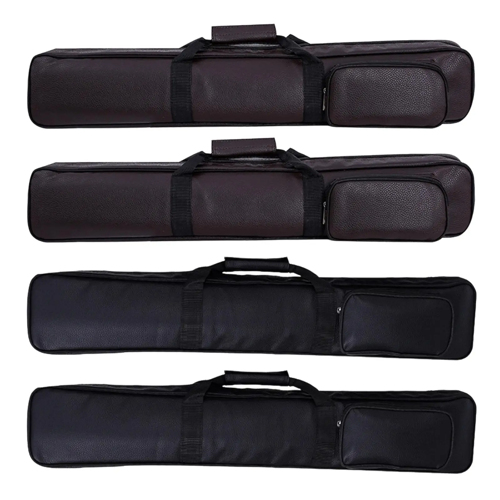 

Billiard Cue Carrying Case PU Leather 1/2 Club Bag Portable Billiards Cues Case for Pooltable Accessories Players