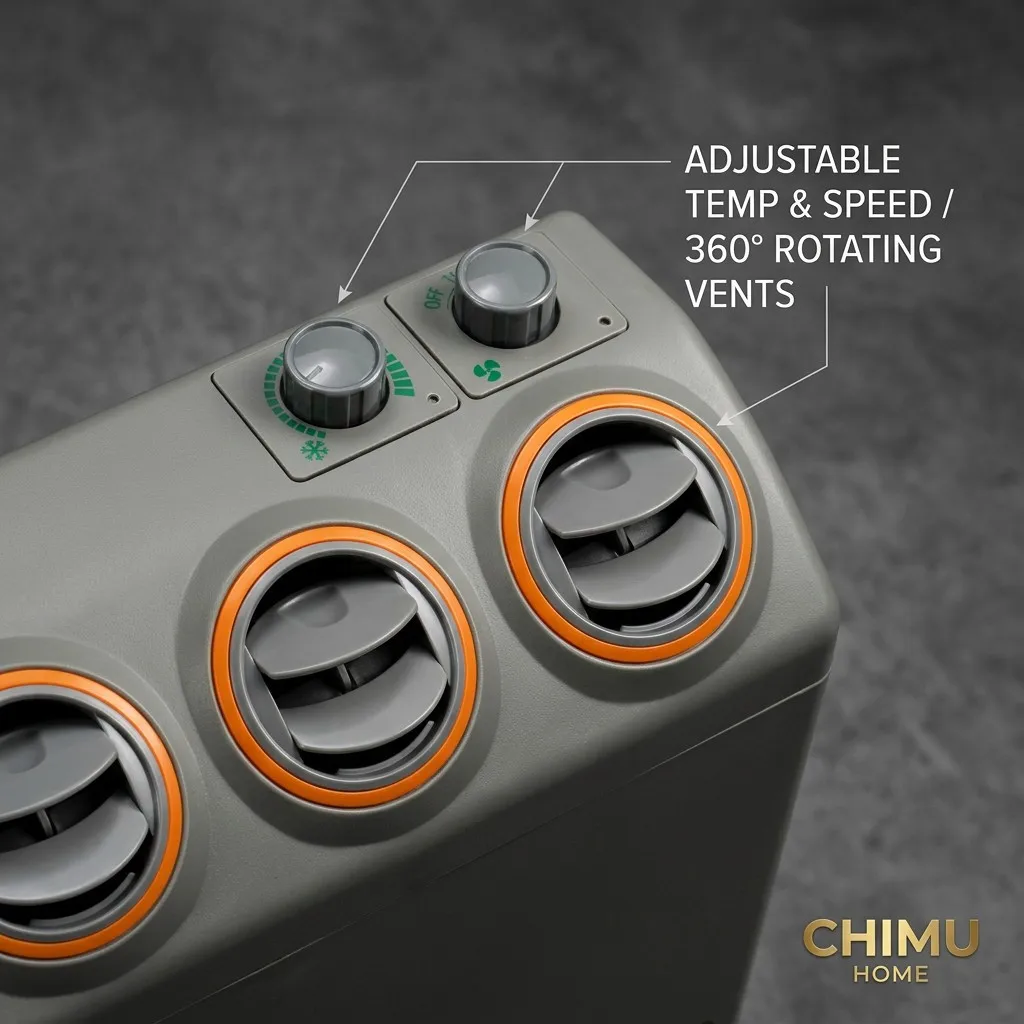 【CHIMU HOME】 for Car AC Evaporator Assembly 12V 24V Portable Air Conditioner for Truck Crane Shovel Excavator Modification