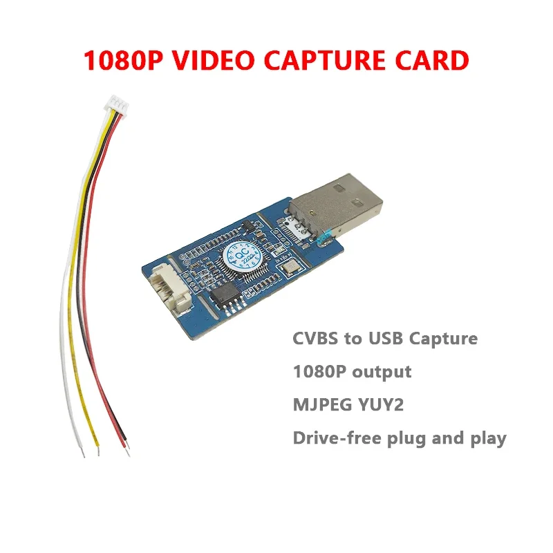 AV /CVBS /S-VIDEO Signal  CVBS To USB Capture To Digital USB ,TYPE-C Motherboard Module Driver-free 1080P Video Capture Card