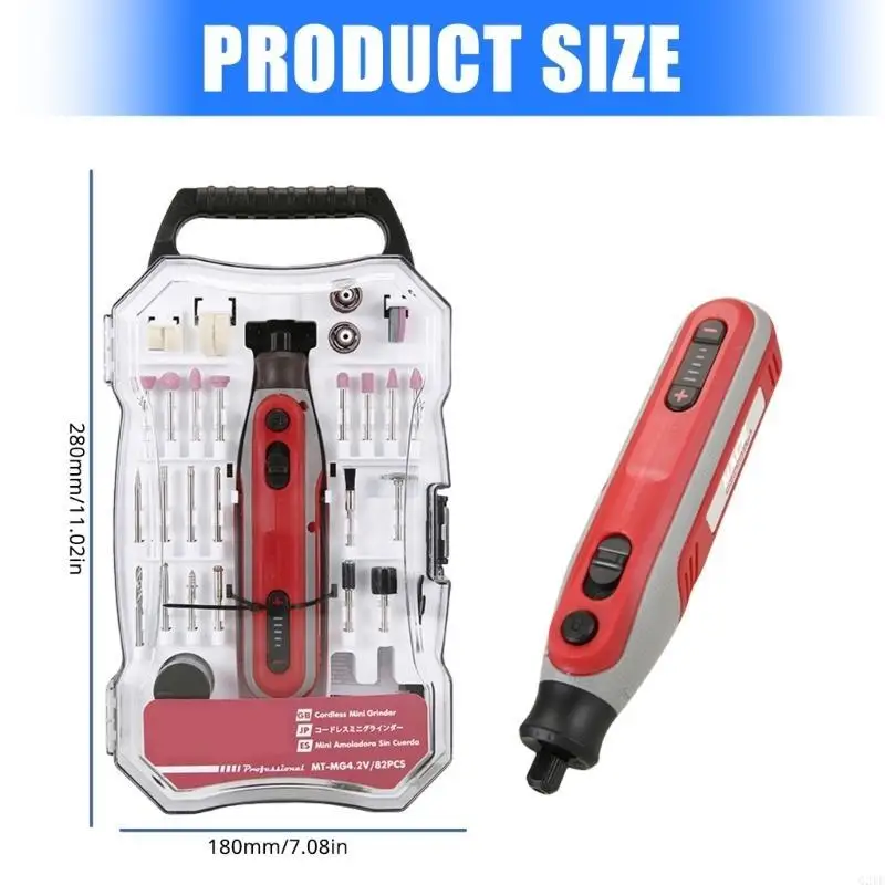 

Professional 82Piece Versatility Electric Rotary Tool Hand Drill Grinder for Fine Detailing in Jewelry and Model Crafts