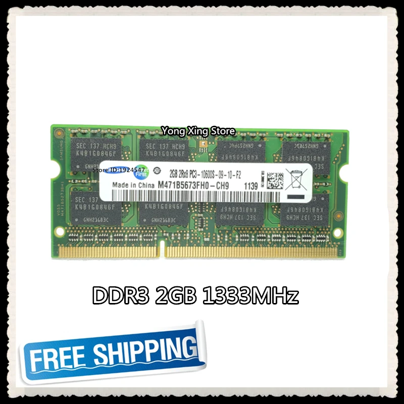 

Notebook memory DDR3 2GB 1333MHz PC3-10600S DDR 3 2G Laptop RAM Original 204PIN SODIMM