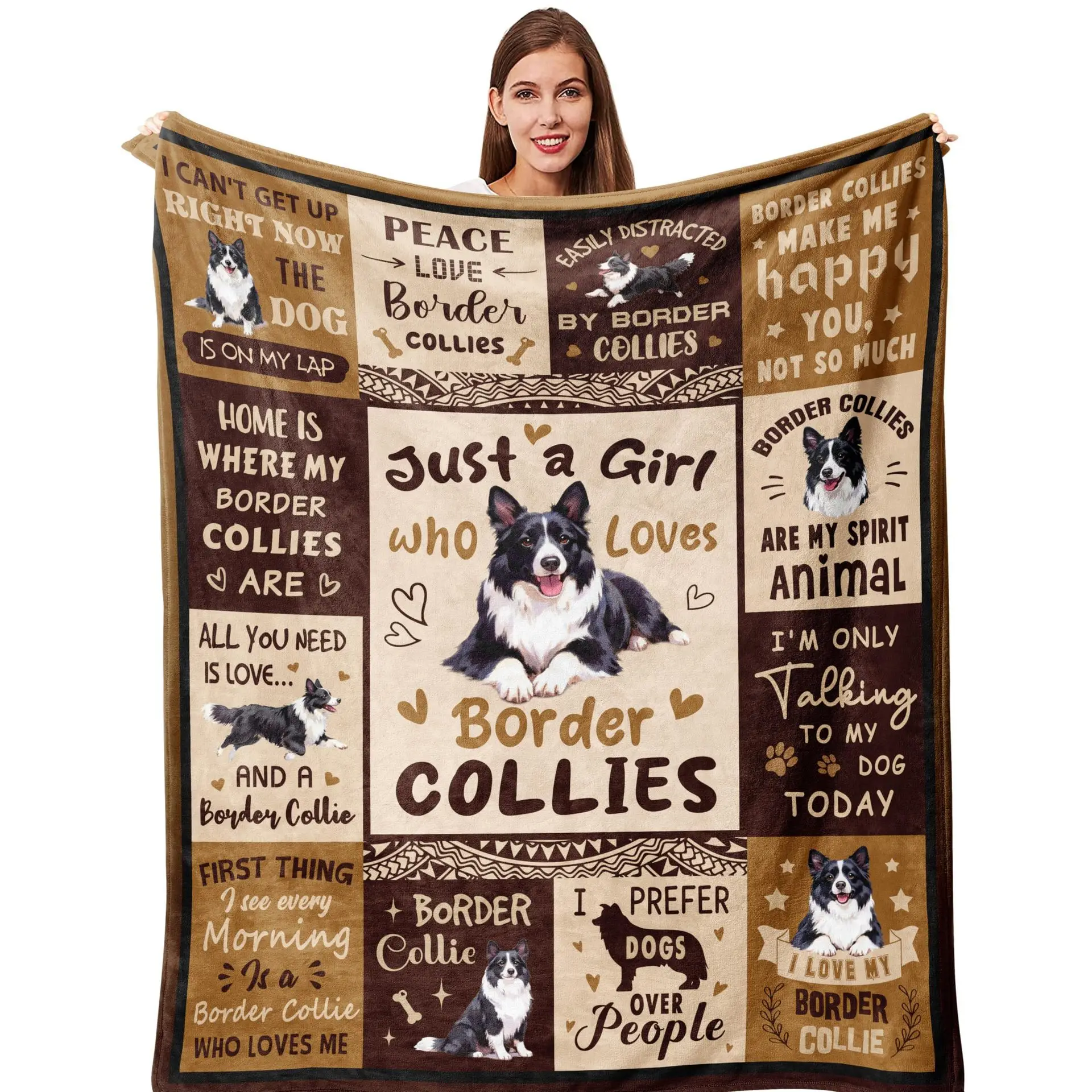 Flannel Blanket Brown Flower Highland Cattle Animal Farmhouse Digital Printing Blanket Source Manufacturer Wholesale Animation