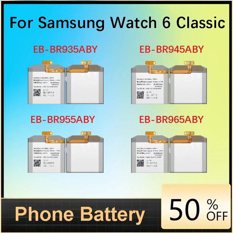 

EB-BR935ABY EB-BR945ABY EB-BR955ABY EB-BR965ABY Watch Batteries for Samsung Galaxy Watch 6 40mm,44mm, Watch 6 Classic 43mm,47mm
