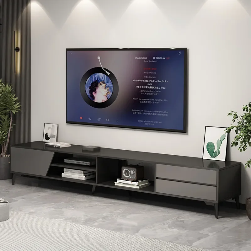 for TV Cabinet Living Room 2026 New Small Apartment Floor to Ceiling Modern Simple Storage Integrated TV Stand