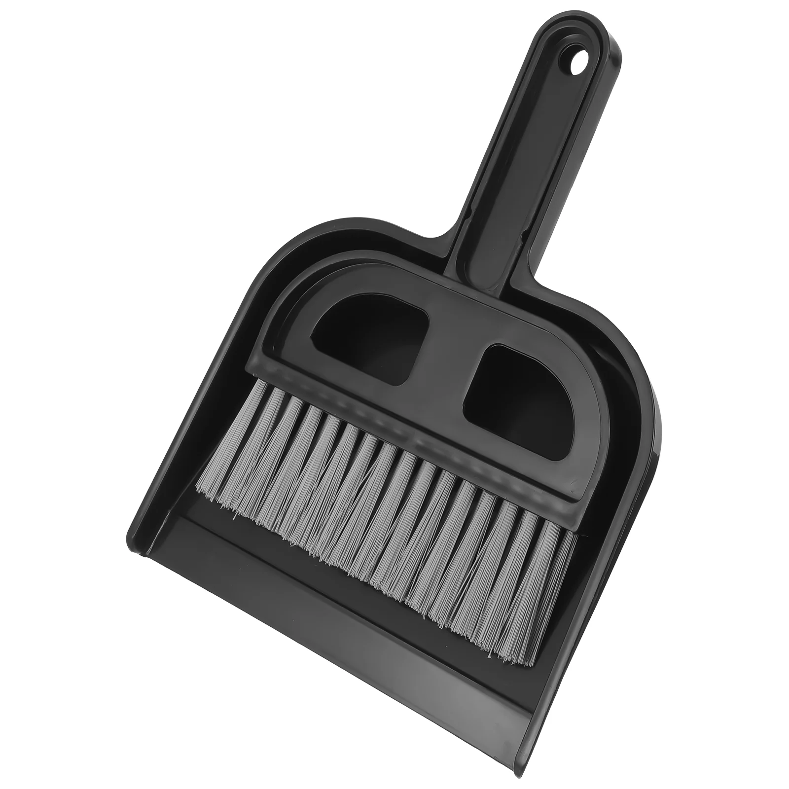 Mini Desktop Sweep Cleaning Brush Small Broom Dustpan Set (Black) mini brush small brush mini broom dustpan