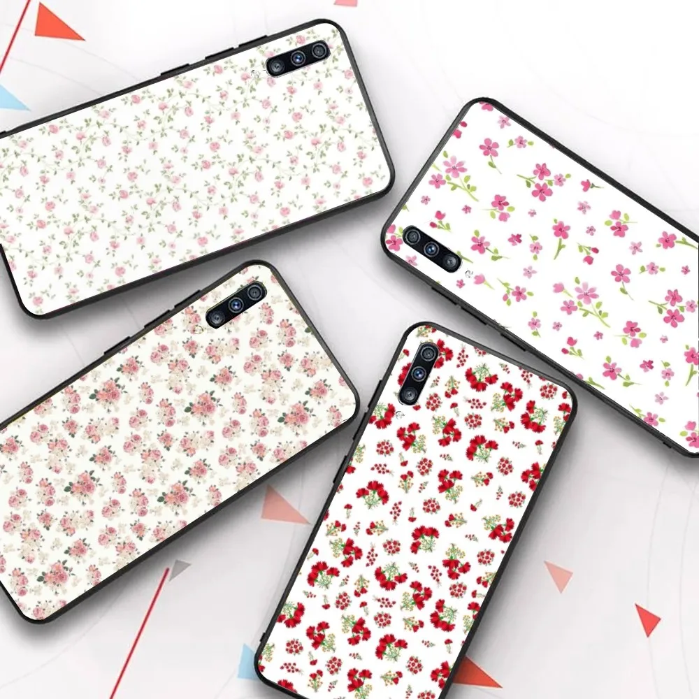 Funda de teléfono con patrón de flores para Samsung A 10 11 12 13 20 21 22 30 31 32 40 51 52 53 70 71 72 73 91 13