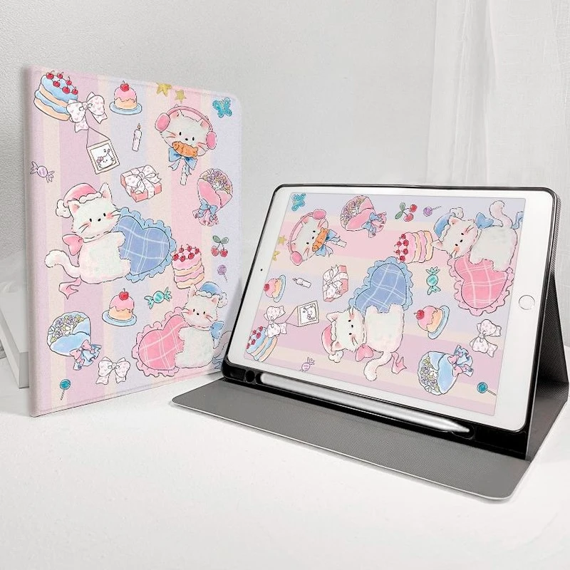 Sweet Cake Tablet Case for Ipad 11th 11in 10th 10.9in Air5 Air6 Air7 13in Pro 12.9in Protective Cover 5th 6th 9.7in Acrylic Case