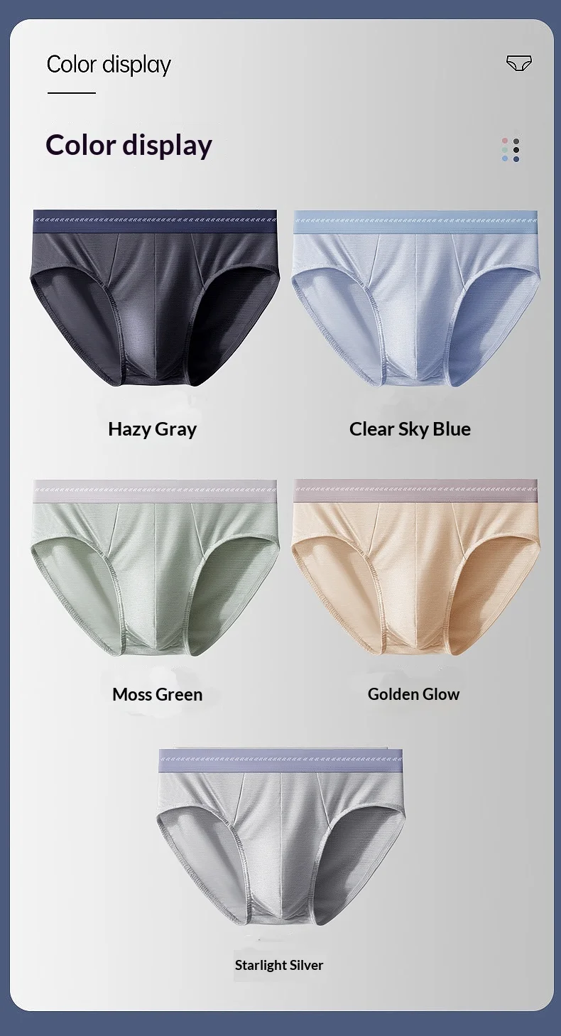 4-teiliges Luxus-Set Satinartige Herren-Shorts Sexy Glatte Kühle Unterhose Eisseide Schnelltrocknende Slips Atmungsaktive Herren-Unterwäsche – Detail 12