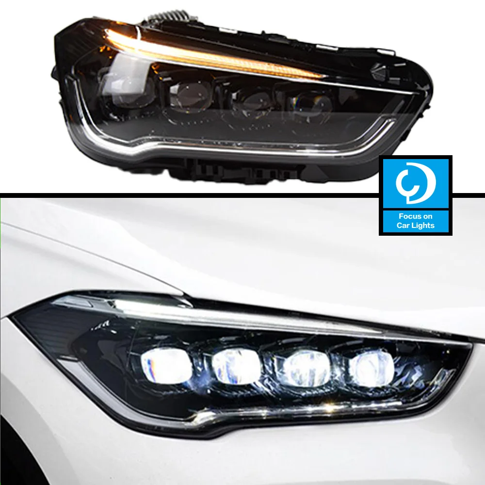 Car Front Headlight for BMW F48 F49 X1 2016-2020 Head Lamp Styling Luxury With Dynamic Turn Signal Lens Auto Accessories 2PCS